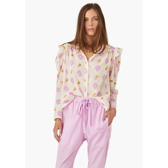 Xirena Lottie Shirt Lilac Ikat‎ - Picture 1 of 8